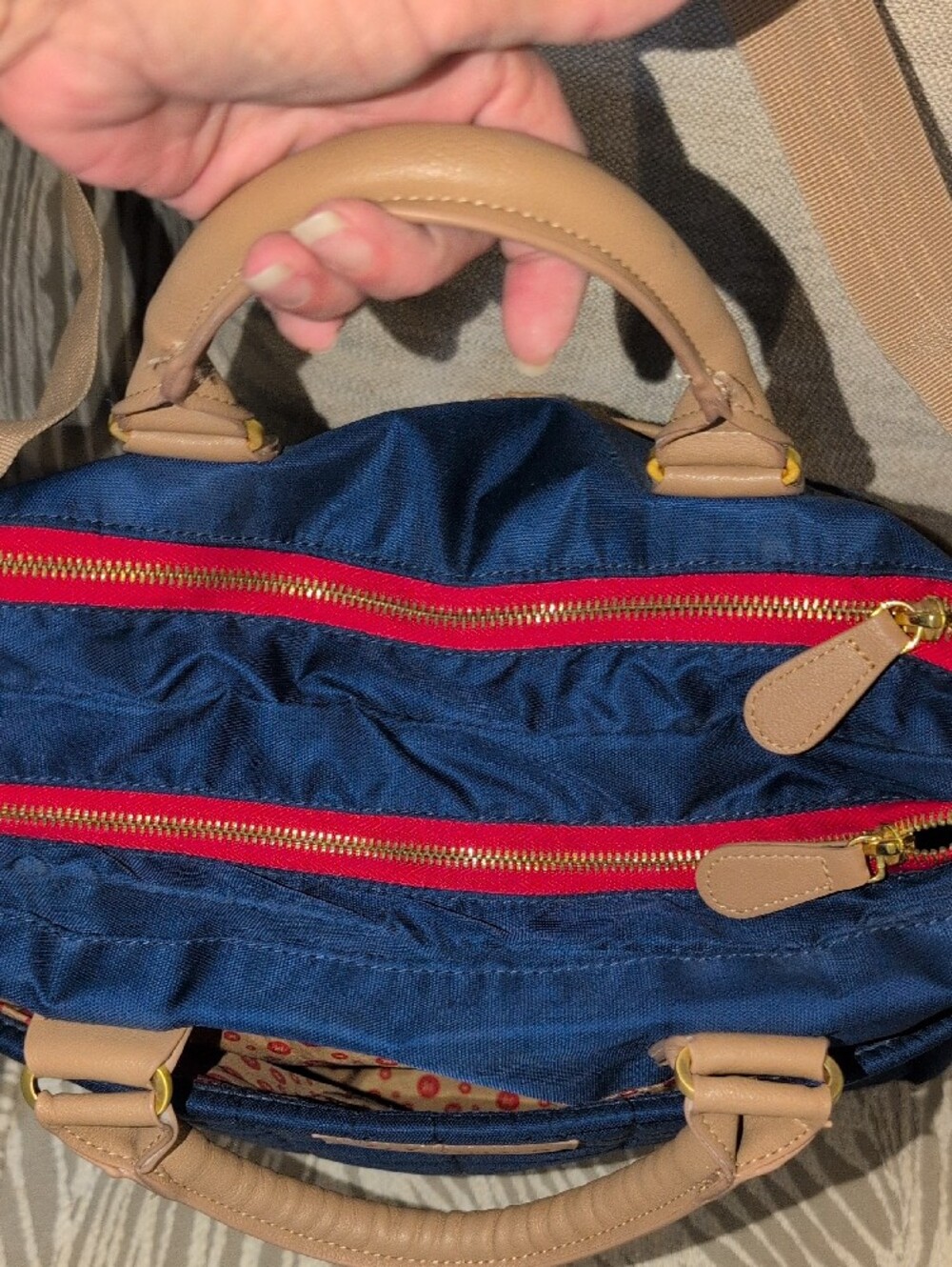 Quilted Navy Mamarn Unisex Baby Bag - Picture 5 of 12